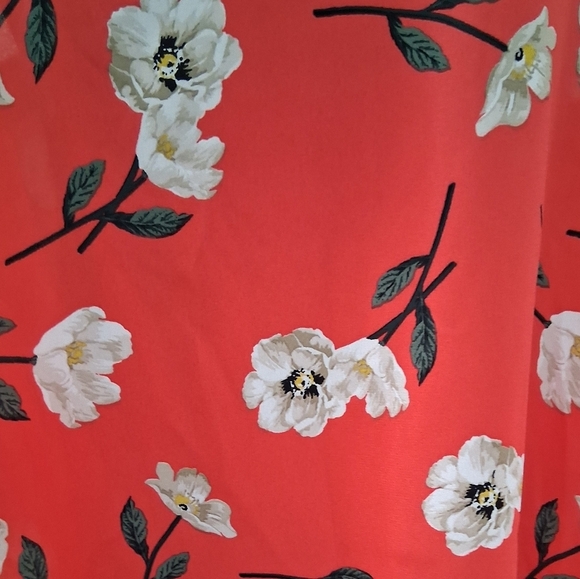 Torrid Coral Floral Sleeveless Blouse  Size 0 - Picture 4 of 13